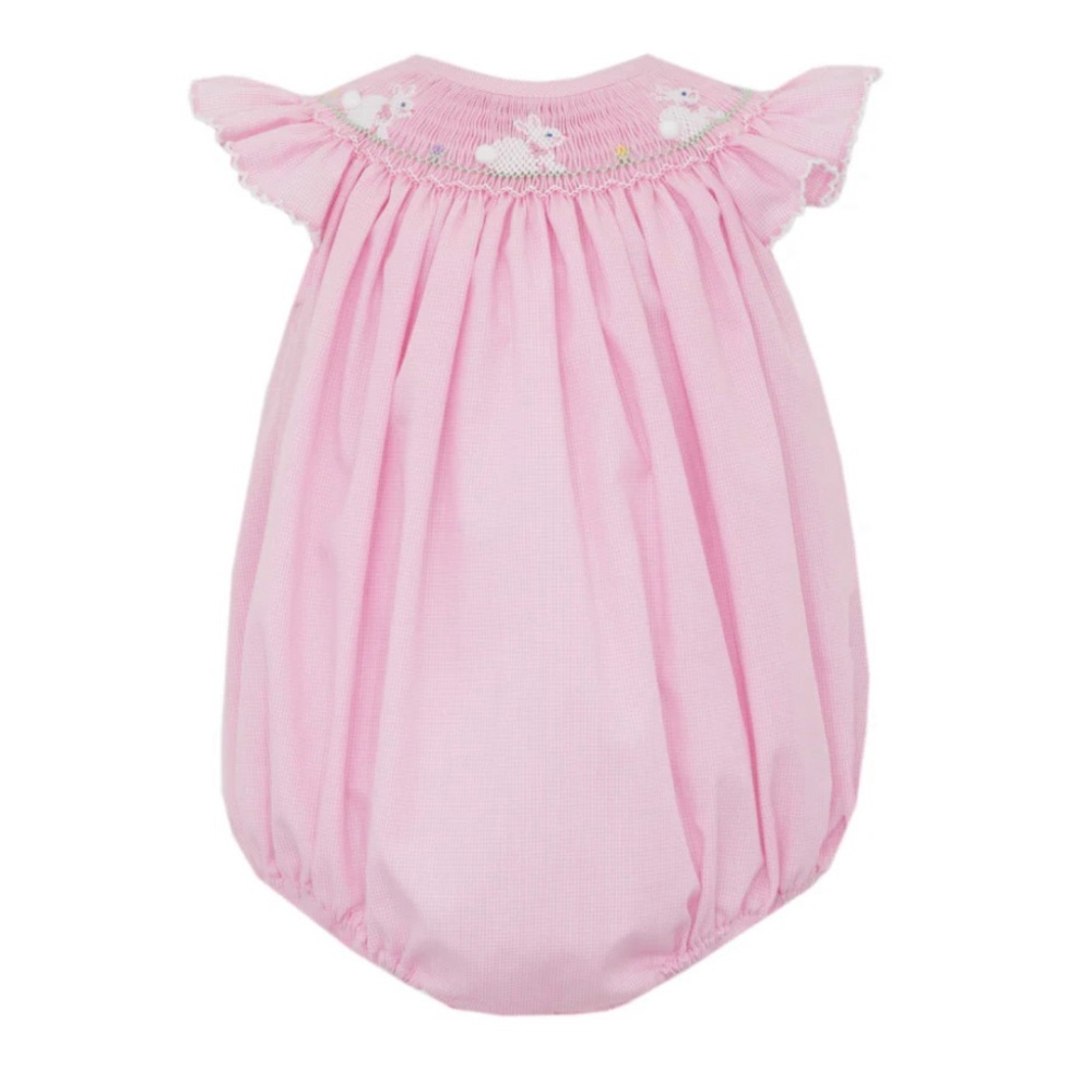 Petit Bébé Bunnies Smocked Bubble Romper